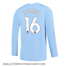 Maillot de football Réplique Manchester City Rodri Hernandez #16 Domicile 2023-24 Manche Longue