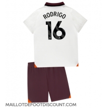 Maillot de football Réplique Manchester City Rodri Hernandez #16 Extérieur Enfant 2023-24 Manche Courte (+ Pantalon court)