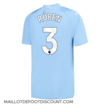 Maillot de football Réplique Manchester City Ruben Dias #3 Domicile 2023-24 Manche Courte