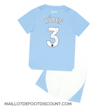 Maillot de football Réplique Manchester City Ruben Dias #3 Domicile Enfant 2023-24 Manche Courte (+ Pantalon court)
