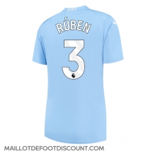 Maillot de football Réplique Manchester City Ruben Dias #3 Domicile Femme 2023-24 Manche Courte