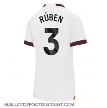 Maillot de football Réplique Manchester City Ruben Dias #3 Extérieur Femme 2023-24 Manche Courte