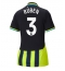 Maillot de football Réplique Manchester City Ruben Dias #3 Extérieur Femme 2024-25 Manche Courte
