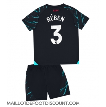 Maillot de football Réplique Manchester City Ruben Dias #3 Troisième Enfant 2023-24 Manche Courte (+ Pantalon court)