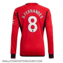 Maillot de football Réplique Manchester United Bruno Fernandes #8 Domicile 2023-24 Manche Longue