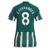 Maillot de football Réplique Manchester United Bruno Fernandes #8 Extérieur Femme 2023-24 Manche Courte