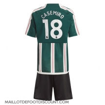 Maillot de football Réplique Manchester United Casemiro #18 Extérieur Enfant 2023-24 Manche Courte (+ Pantalon court)
