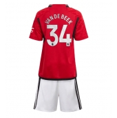 Maillot de football Réplique Manchester United Donny van de Beek #34 Domicile Enfant 2023-24 Manche Courte (+ Pantalon court)
