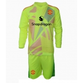 Maillot de football Réplique Manchester United Gardien de but Extérieur Enfant 2024-25 Manche Longue (+ Pantalon court)
