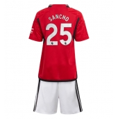 Maillot de football Réplique Manchester United Jadon Sancho #25 Domicile Enfant 2023-24 Manche Courte (+ Pantalon court)