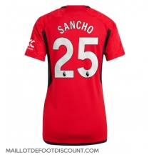Maillot de football Réplique Manchester United Jadon Sancho #25 Domicile Femme 2023-24 Manche Courte