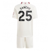Maillot de football Réplique Manchester United Jadon Sancho #25 Troisième Enfant 2023-24 Manche Courte (+ Pantalon court)