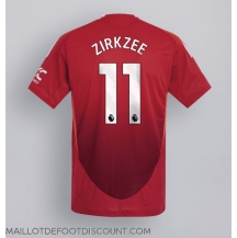 Maillot de football Réplique Manchester United Joshua Zirkzee #11 Domicile 2024-25 Manche Courte