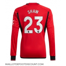 Maillot de football Réplique Manchester United Luke Shaw #23 Domicile 2023-24 Manche Longue