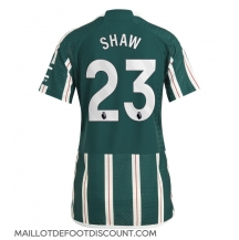 Maillot de football Réplique Manchester United Luke Shaw #23 Extérieur Femme 2023-24 Manche Courte