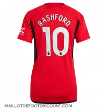 Maillot de football Réplique Manchester United Marcus Rashford #10 Domicile Femme 2023-24 Manche Courte