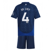 Maillot de football Réplique Manchester United Matthijs de Ligt #4 Extérieur Enfant 2024-25 Manche Courte (+ Pantalon court)