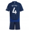 Maillot de football Réplique Manchester United Matthijs de Ligt #4 Extérieur Enfant 2024-25 Manche Courte (+ Pantalon court)