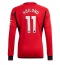 Maillot de football Réplique Manchester United Rasmus Hojlund #11 Domicile 2023-24 Manche Longue