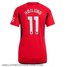Maillot de football Réplique Manchester United Rasmus Hojlund #11 Domicile Femme 2023-24 Manche Courte