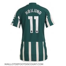 Maillot de football Réplique Manchester United Rasmus Hojlund #11 Extérieur Femme 2023-24 Manche Courte
