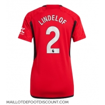 Maillot de football Réplique Manchester United Victor Lindelof #2 Domicile Femme 2023-24 Manche Courte