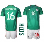 Maillot de football Réplique Mexique Hector Herrera #16 Domicile Enfant Mondial 2022 Manche Courte (+ Pantalon court)