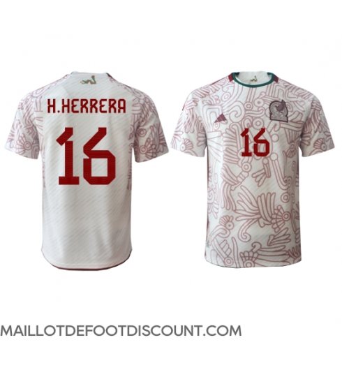 Maillot de football Réplique Mexique Hector Herrera #16 Extérieur Mondial 2022 Manche Courte