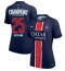 Maillot de football Réplique Paris Saint-Germain Domicile Femme 2024-25 UCL Champions Manche Courte