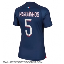 Maillot de football Réplique Paris Saint-Germain Marquinhos #5 Domicile Femme 2023-24 Manche Courte