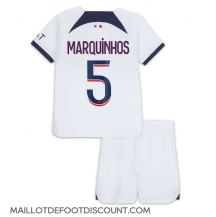 Maillot de football Réplique Paris Saint-Germain Marquinhos #5 Extérieur Enfant 2023-24 Manche Courte (+ Pantalon court)