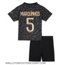 Maillot de football Réplique Paris Saint-Germain Marquinhos #5 Troisième Enfant 2023-24 Manche Courte (+ Pantalon court)