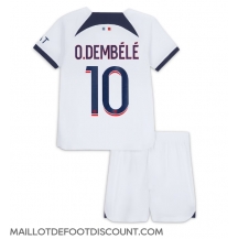 Maillot de football Réplique Paris Saint-Germain Ousmane Dembele #10 Extérieur Enfant 2023-24 Manche Courte (+ Pantalon court)