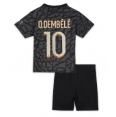 Maillot de football Réplique Paris Saint-Germain Ousmane Dembele #10 Troisième Enfant 2023-24 Manche Courte (+ Pantalon court)