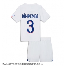 Maillot de football Réplique Paris Saint-Germain Presnel Kimpembe #3 Extérieur Enfant 2023-24 Manche Courte (+ Pantalon court)