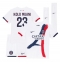 Maillot de football Réplique Paris Saint-Germain Randal Kolo Muani #23 Extérieur Enfant 2024-25 Manche Courte (+ Pantalon court)