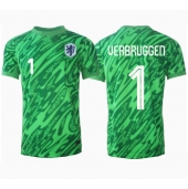 Maillot de football Réplique Pays-Bas Bart Verbruggen #1 Gardien de but Domicile Europe 2024 Manche Courte