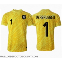 Maillot de football Réplique Pays-Bas Bart Verbruggen #1 Gardien de but Extérieur Europe 2024 Manche Courte