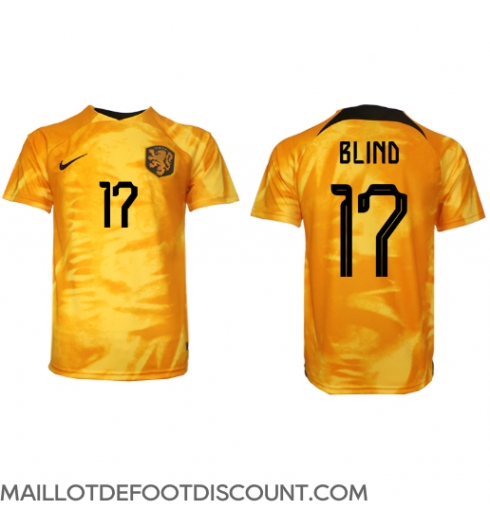 Maillot de football Réplique Pays-Bas Daley Blind #17 Domicile Mondial 2022 Manche Courte