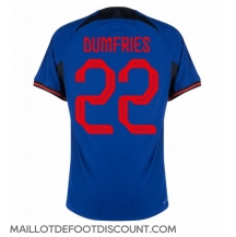 Maillot de football Réplique Pays-Bas Denzel Dumfries #22 Extérieur Mondial 2022 Manche Courte