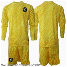 Maillot de football Réplique Pays-Bas Gardien de but Extérieur Enfant Europe 2024 Manche Longue (+ Pantalon court)