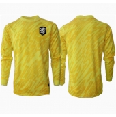 Maillot de football Réplique Pays-Bas Gardien de but Extérieur Europe 2024 Manche Longue