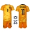 Maillot de football Réplique Pays-Bas Steven Berghuis #11 Domicile Enfant Mondial 2022 Manche Courte (+ Pantalon court)