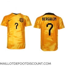 Maillot de football Réplique Pays-Bas Steven Bergwijn #7 Domicile Mondial 2022 Manche Courte