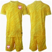 Maillot de football Réplique Pologne Gardien de but Domicile Enfant Europe 2024 Manche Courte (+ Pantalon court)