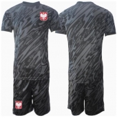 Maillot de football Réplique Pologne Gardien de but Extérieur Enfant Europe 2024 Manche Courte (+ Pantalon court)