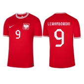 Maillot de football Réplique Pologne Robert Lewandowski #9 Extérieur Mondial 2022 Manche Courte