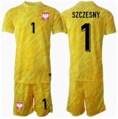 Maillot de football Réplique Pologne Wojciech Szczesny #1 Gardien de but Domicile Enfant Europe 2024 Manche Courte (+ Pantalon court)