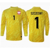 Maillot de football Réplique Pologne Wojciech Szczesny #1 Gardien de but Domicile Europe 2024 Manche Longue
