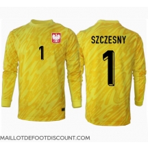 Maillot de football Réplique Pologne Wojciech Szczesny #1 Gardien de but Domicile Europe 2024 Manche Longue
